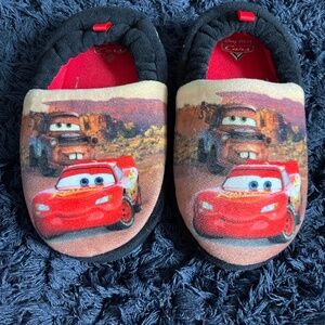 Cars slippers worn once size 11/12